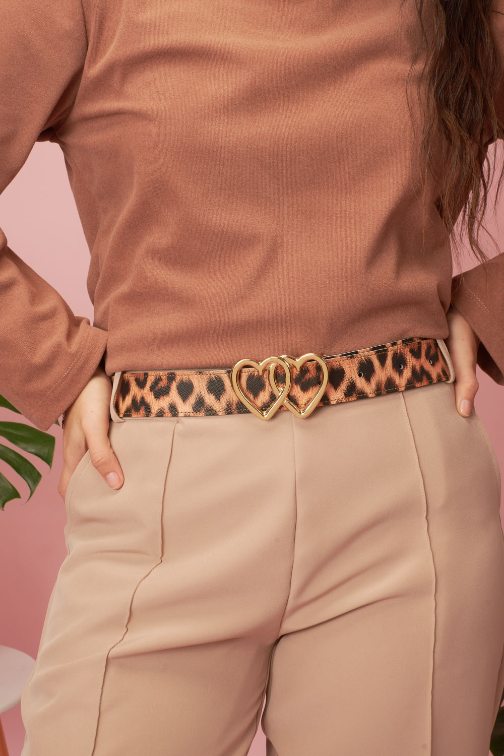 Correa Doble Corazón Animal Print