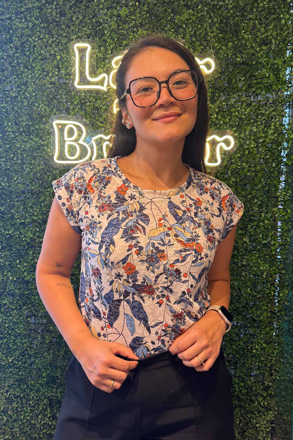 Polo Andrea Flores Azules