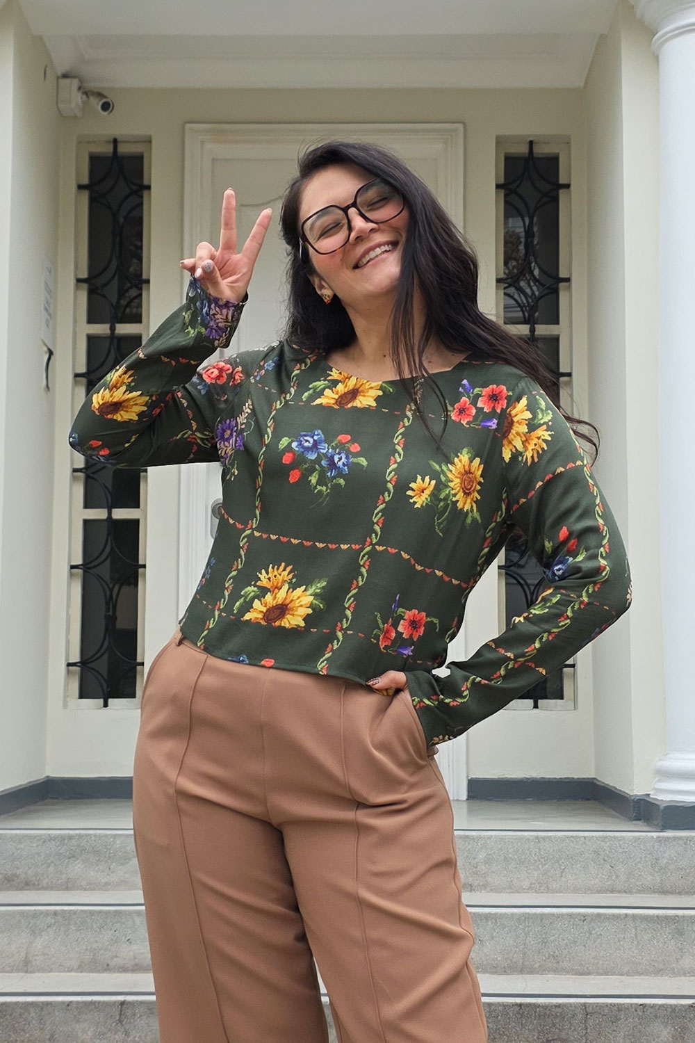 Blusa Facetada Verde